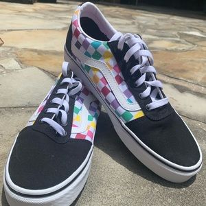 Rainbow Checkered Vans